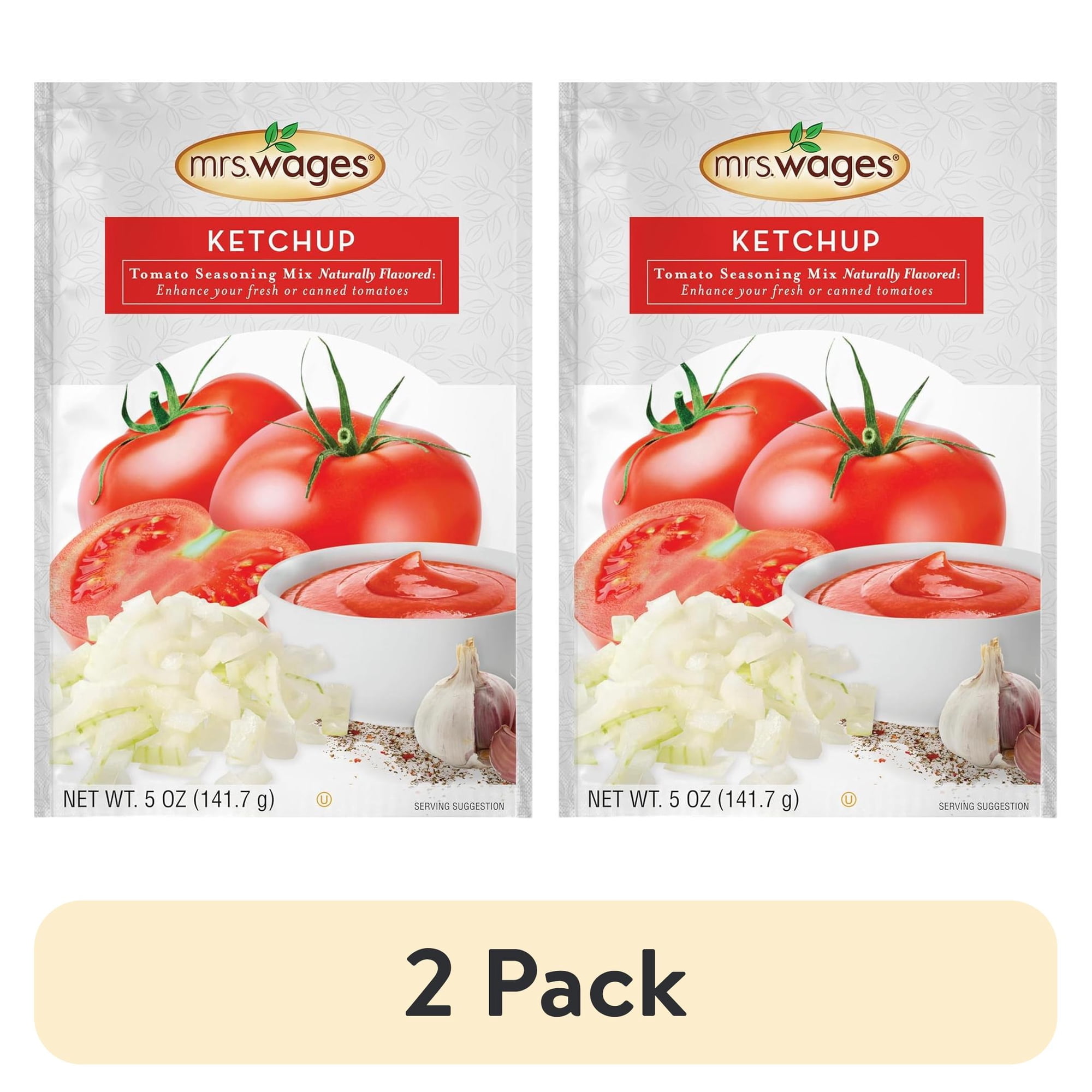 (2 pack) Mrs. Wages Easy Ketchup Mix - Delightful Flavor  Kosher  No Artificial Colors