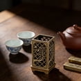 thumbnail image 6 of Mnhhatv Bronzes Hollow-Out Incense Burner Set with Lid, Ramadan Eid Yoga Meditation Home Decor, Elegant Metallic Focal Piece for Altars Living Rooms Studios, Thoughtful Gift for Spiritual Practice, 6 of 6