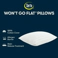 thumbnail image 4 of Won't Go Flat Standard Queen Size Set Of 2 Down Alternative Bed Pillows Extra Life Foam Core With Medium Support Perfect For Back Stomach Or Side Sleepers White 2 Count, 4 of 8