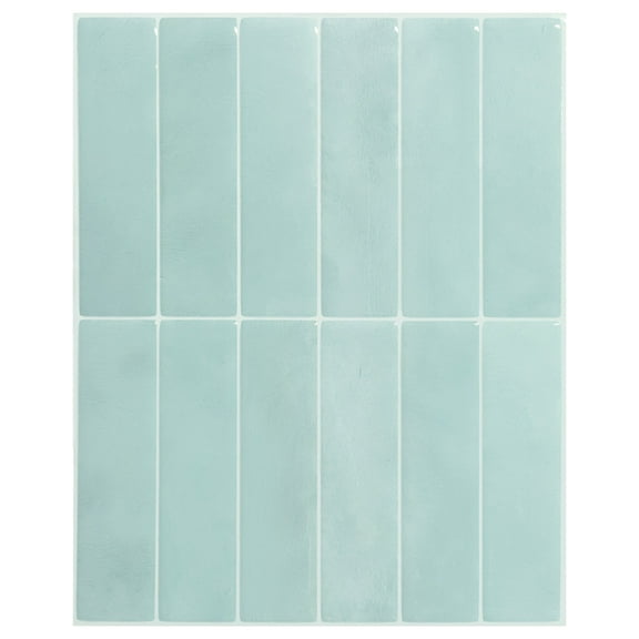 Smart Tiles Peel and Stick Backsplash, 5 Adhesive Tiles, Morocco Blue, 11.43"x9"