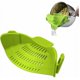 thumbnail image 1 of Colador con clip, colador de silicona para alimentos para la mayoría de ollas, sartenes y tazones, colador resistente al calor con 1 clip para pasta, espagueti, 1 of 5