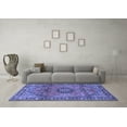 thumbnail image 3 of Ahgly Company Machine Washable Indoor Square Persian Blue Traditional Area Rugs, 8' Square, 3 of 4