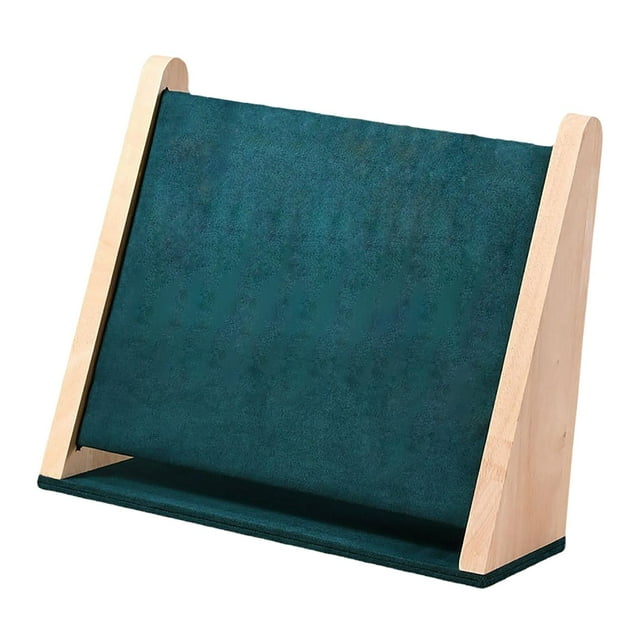 Soporte organizador de joyas para collares, adornos de madera resistentes para colgar para mujeres Verde