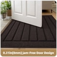 thumbnail image 4 of OEAKAY Doormat for Inside 35"x59", Non Slip Indoor Doormat for Entryway, Low Profile Entryway Rugs, Easy Clean Dirt Trapper Welcome Mat for Inside, Brown, 4 of 9
