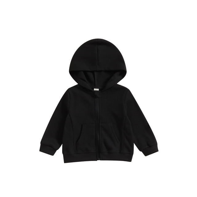 xiaxaixu Chandail à Capuchon pour Enfants, Chandail à Capuchon à Manches Longues à Fermeture Éclair, Veste de Survêtement Unie pour Garçons Filles