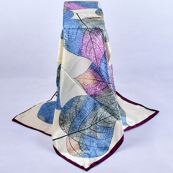 GZWYHT Silk Scarf,Scarves for Women Lightweight Fashion Women Lady Floral Printed Square Scarf Head Wrap Shawl Neck Scarf,Clearance,Womens Scarves Blue