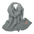 thumbnail image 3 of MESSUEN Crochet Scarf Knit Scarf Fall Scarf Winter Scarf for Women Cotton Scarves for Women Scarf for Woman Knitted Scarf Gray One Size, 3 of 4