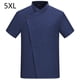 thumbnail image 2 of Uniforme de chef Delantal de cocina de verano de manga corta con bolsillos delanteros Trajes Carnicero Servidor Ropa Suministros para el hogar Absorbedores de humedad Azul 5XL Advancent LF000327-21, 2 of 7