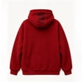 thumbnail image 4 of Cat Dog Pouch Hoodie For Women Fleece Pet Carrier Kangaroo Cat Hoodie With Pouch Sweatshirts With Large Pocket Pullover Sharpa Warm Shirt Red L, 4 of 8