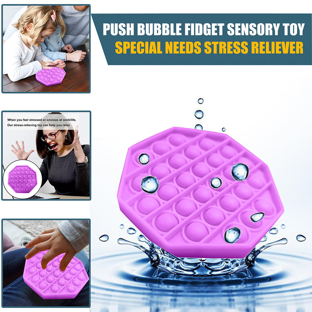 Push Pop Bubble Fidget Sensory Toy Stress Reliever Autism Special Needs Stress Reliever,Squeeze Sensory Toy Anxiety Relief Toys for Kids & Adults 