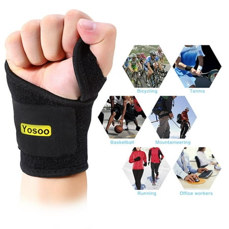 Wrist Brace Wraps Carpal Tunnel Tendonitis Arthritis Pain Relief, Sports Wrist Support Protector Stabilizer Strap Band Compression Fits Right&Left (Best Wrist Wraps For Carpal Tunnel)