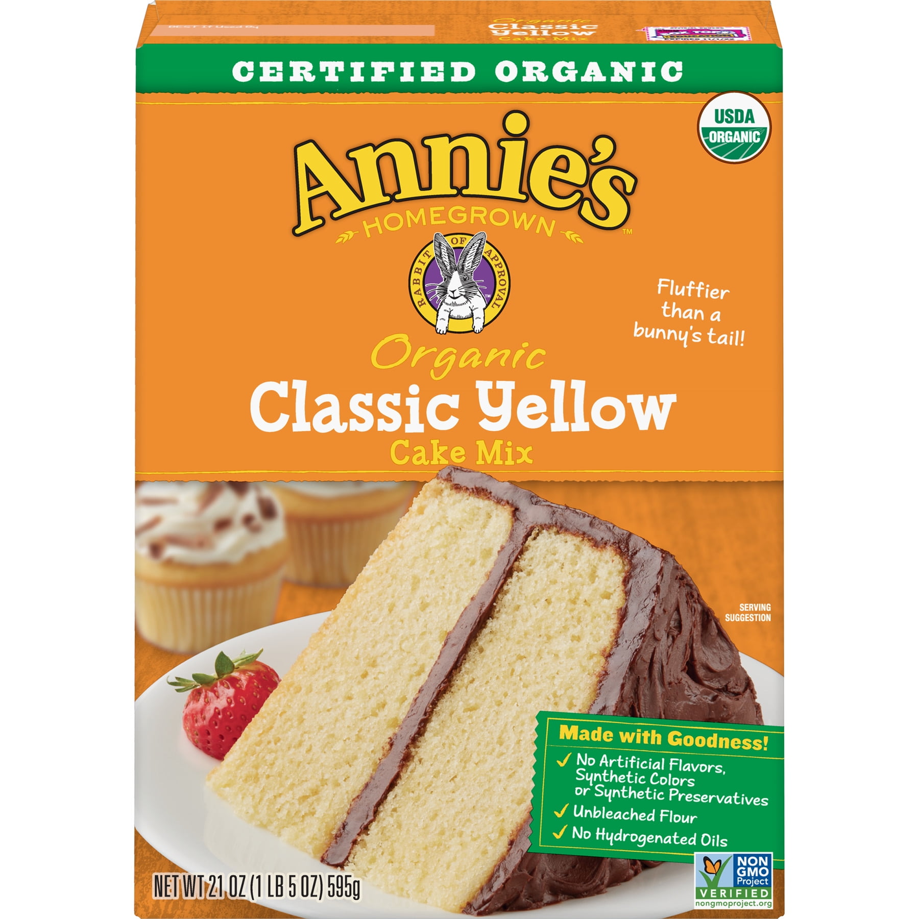 Annie's Organic Classic Yellow Cake Mix, 21 oz Box
