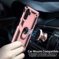 thumbnail image 2 of CoverON For Samsung Galaxy A13 5G Ring Case, Kickstand Rugged Phone Cover Magnetic Car Mount Compatible - Rose Gold Pink, 2 of 7