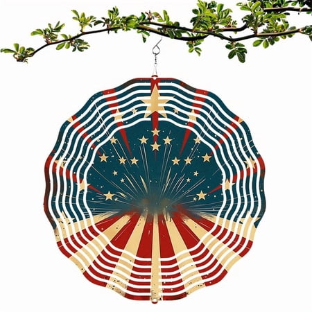 HELLOYOUNG 3D Rotating Wind Chimes Outdoor Windmill for Garden Handmade Foldable Kinetic Spinner with Starry Decor No Electricity Needed for Diwali Birthday New Year Prom