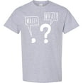thumbnail image 3 of Inktastic Funny Wait What? Comma and Question Mark T-Shirt, 3 of 5