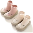 thumbnail image 4 of 2 pares de zapatos de calcetines antideslizantes para bebés y niñas, suela de goma para interiores, primeras zapatillas para caminar, 4 of 5