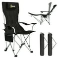 thumbnail image 1 of Outsunny Set of 2 Reclining Camping Chair, Folding Camp Chair, Black, 1 of 10