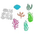 thumbnail image 1 of Troquel metálico DuuFounG de vida marina, 11 x 10 cm, plantilla, 1 of 7