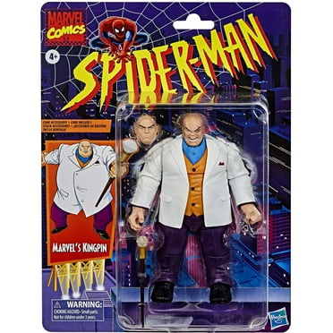 Hasbro Spider-Man Retro Marvel Legends Kingpin Action Figure Set, 3 Pieces