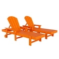 thumbnail image 5 of WestinTrends Adirondack Poly Reclining Chaise Lounge With Arms & Wheels (Set Of 2), Orange, 5 of 5