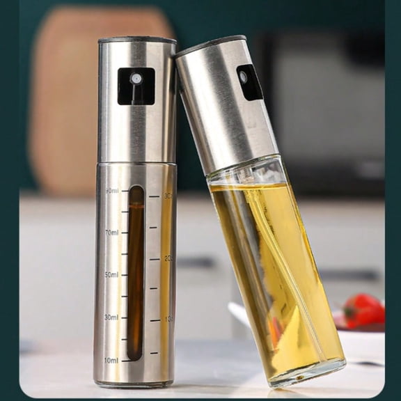 Food-Grade Stainless Steel Oil Spray Can - Controls Oil Usage for Healthy Diet, Versatile for Kitchen Cooking & Outdoor Barbecue