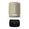 Sony XB13 Extra BASS Portable IP67 Wireless Speaker (Taupe) with Knox Gear Case