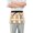 Cartoon Bear and Leaf, variant on Cute Bee and Flower Server Apron with 3 Pockets Waterproof Waitress Waist Short Apron for Man Woman 12 Inches