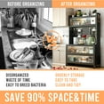 thumbnail image 2 of RAZXNAOR Kitchen Storage Cabinet, Bakers Rack Countertop with Flip Doors, 80cm, 2 of 6