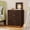 Walnut-3 Drawers, variant on HMstone 3 Drawers Fluted Nightstands with Charging Station, Modern Bedside Table with Lighting, Wooden Curved Night Stand for Bedroom Living Room, White