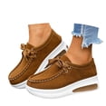 thumbnail image 3 of Women's Casual Platform Sneakers with Lace Up Design Breathable Comfort Walking Footwear Slip Sole for Daily Use, 3 of 9