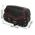 thumbnail image 3 of Alforjas de motocicleta Unique Bargains 1 Par Negro Marrón 44x13x36cm, 3 of 10