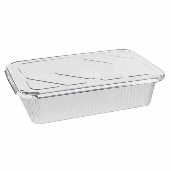 VEZEE 9x13 Half Size Aluminum Disposable Pans with Lids - Serve Various Delicacies for Events Counts-10