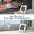 thumbnail image 3 of Réveil Numérique à Piles avec Rétroéclairage Automatique, Température Intérieure Humidité, 12/24H, Date, Horloge de Bureau, 3 of 7