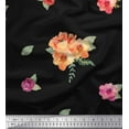 thumbnail image 1 of Soimoi Cotton Duck Fabric Flower & Leaves Watercolor Decor Fabric Printed Yard 42 Inch Wide, 1 of 3