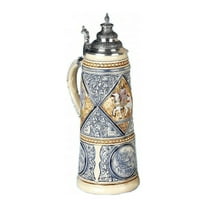 German Beer Stein King Solomon Giantstein, replica from year 1875 2 liter tankard, beer mug, Limitaet 2006