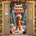 thumbnail image 6 of Festive Design Christmas Banner Gingerbread Man Sweet Holiday Wishes Decoration for Holiday Celebration Indoor Decoration Winter Party, 6 of 9