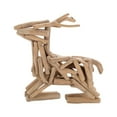 thumbnail image 5 of Animals Deer Figurine Wood Toy Handmade Decorative Crafts Durable Bookshelf Decorations Room Decor Elk Statues Deer Miniature Lying Deer, 5 of 7