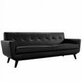 thumbnail image 2 of Modway Engage Bonded Leather Sofa with Wood Legs, Multiple Colors, 2 of 5