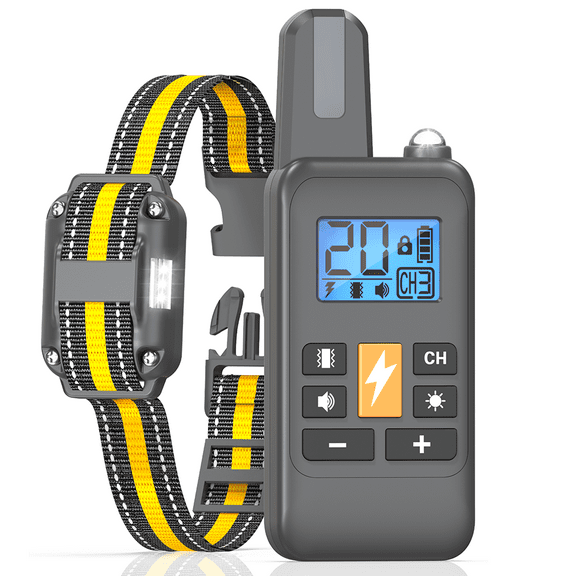 3300FT Dog Training Collars with Remote, Dog Shock Collar IP67 Waterproof and 3 Training Modes for Small Medium Large Dogs