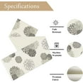 thumbnail image 5 of Gray Dahlia Table Runner Modern Elegant Flower Beige Table Runners Geometric Pompon Farmhouse Coffee Table Center Decor for Home Kitchen Dining Party Indoor Outdoor (13x72 Inch), 5 of 6