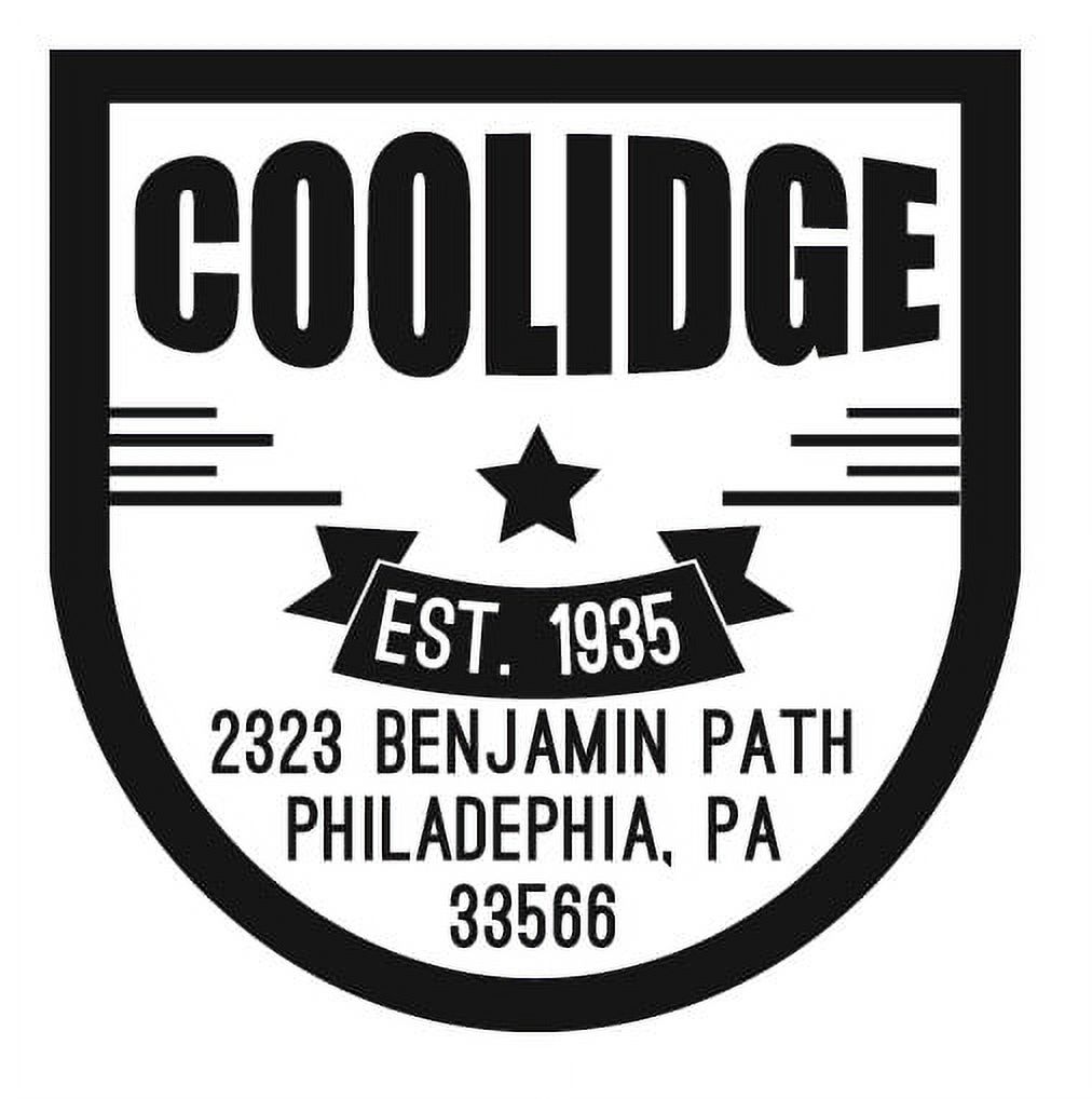 Personalized Square Self Inking Rubber Stamp - The Coolidge