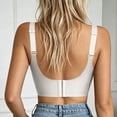 thumbnail image 4 of Njagoc3 Cotton Sports Bras for Women V Neck Solid Color Bra Hook Closure Bra Breathable Daily Bra, 4 of 6