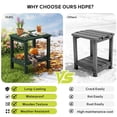 thumbnail image 5 of FUNDAZE HDPE 2-Layer End Table for Living Room, Outdoor Side Table, Patio Small End Table, Dark Green, 5 of 12