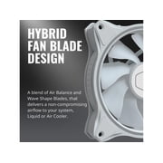 COOLER MASTER MasterFan MF120 Halo White Edition MFL-B2DW-18NPA-R1 Addressable RGB LED Case Fan