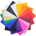 thumbnail image 3 of Threadart Rainbow Colors Variety Pack 10" x 12" Heat Transfer Vinyl Precut Sheets | Solid Colors | 15 Sheets | Compatible with Cricut Silhouette and Cameo |&nbsp;HTV, 3 of 8