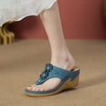 thumbnail image 5 of Mepaouo Orthopedic Sandals for Women Arch Support Platform Wedge Flip Flops Walking Slip on Shoe Size 7, 5 of 9