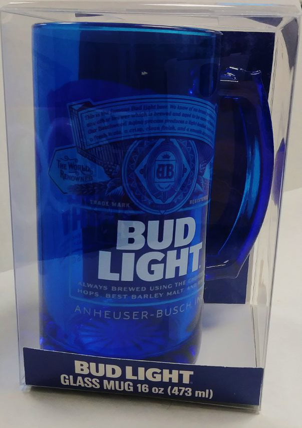 Glasses cut from Bud Light Beer Bottles set of 2 Guy Mug budlight
