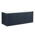thumbnail image 4 of Navy Blue 48" Bathroom Vanity With Drop-shaped Resin Sink - Wall Mounted Simple Spacious Design, 4 of 7