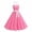 Pink, variant on Vintage Polka Dot Halter Swing Dress with Bow Belt - Waist-Cinching Sweetheart Neckline Retro Dress for Cocktail Parties, Social Events, and Fun Nights