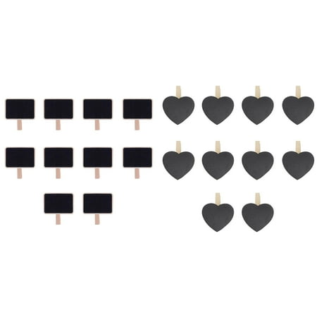 

10 Mini Retangle Heart Chalkboard Blackboard With Wooden Clip Message Board Signs And Labels Clips 2PCS Crafts for Girls Ages 8-12 Arts And Crafts for Kids Ages 8-12 Craft Organizers And Storage
